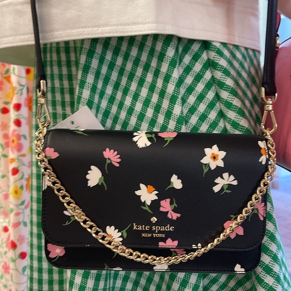 Kate Spade Madison Floral Waltz Small Flap Crossbody
Black Multi 
NWT - Picture 10 of 16